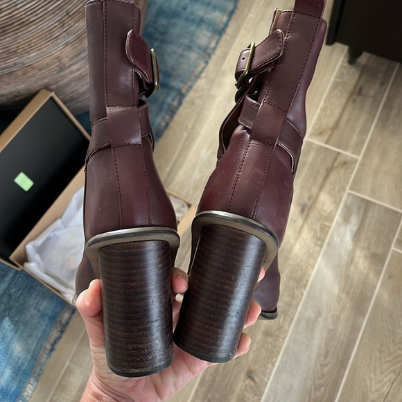 Oxblood Leather Ankle Boots - Picture 5 of 7